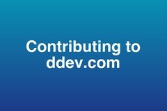 Contributing to ddev.com - community collaboration banner