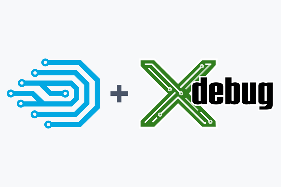 Xdebug logo and DDEV logo